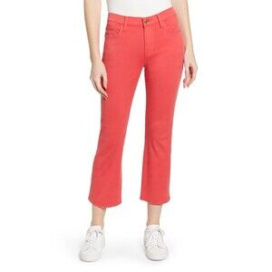 Current/Elliott The Kick Crop Jeans In Poinsettia Red Size 26 $270